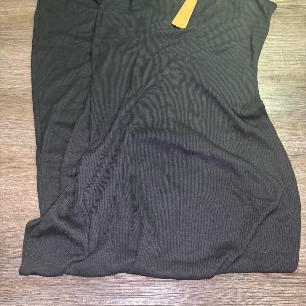 SKIMS Threadbare Ribbed Cotton Long Tank Maxi Dress in Soot - Picture 4 of 8